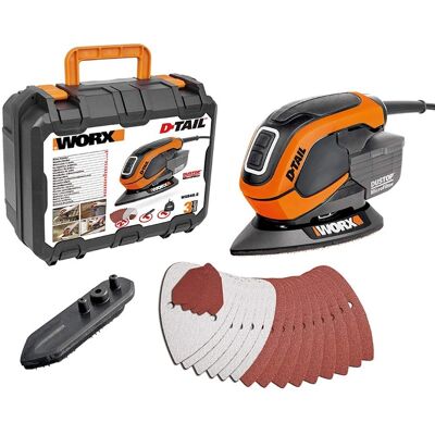 Lijadora Oscilante Worx WX648.2 - 65W, DustStop, Accesorios Lijadora Oscilante Worx WX648.2 - 65W, DustStop, Accesorios