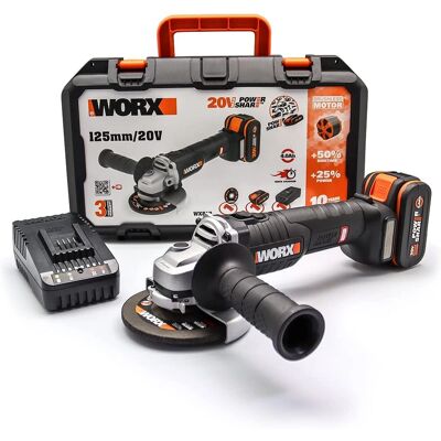 Worx WX812 Serra de ângulo a bateria - 125mm, 20V Worx WX812 Serra de ângulo a bateria - 125mm, 20V