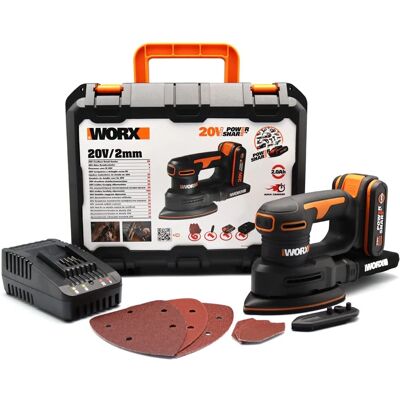 Sableuse Worx WX822 - Collecte de poussière, batterie interchangeable - Publicité Sableuse Worx WX822 - Collecte de poussière, batterie interchangeable - Publicité