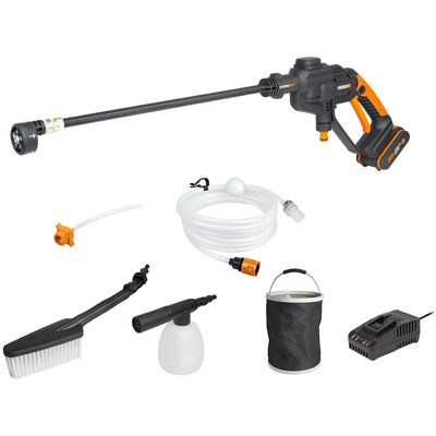 WORX WG620E.2 Hochdruckreiniger - Kompakt Akku, 120 L/h, Schwarz/Orange WORX WG620E.2 Hochdruckreiniger - Kompakt Akku, 120 L/h, Schwarz/Orange