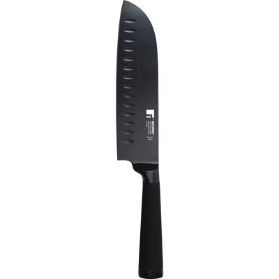 Couteau Santoku Bergner en Acier Inoxydable - Noir - Outil de Cuisine Couteau Santoku Bergner en Acier Inoxydable - Noir - Outil de Cuisine