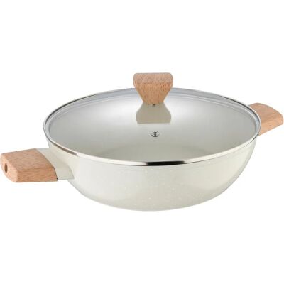 Cacerola Bergner Naturally Ø 28 cm Blanca de Aluminio Forjado - Menaje Cacerola Bergner Naturally Ø 28 cm Blanca de Aluminio Forjado - Menaje