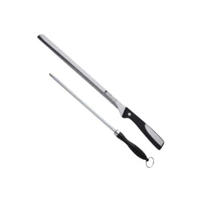 Bergner BG-3953-MM Nůž na ostření - Nůž, Honovací ocel, Černá & Stříbrná Bergner BG-3953-MM Nůž na ostření - Nůž, Honovací ocel, Černá & Stříbrná