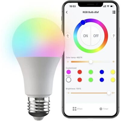 Ampoule LED intelligente RGB BroadLink LB4E27 - E27 - Publicité Ampoule LED intelligente RGB BroadLink LB4E27 - E27 - Publicité