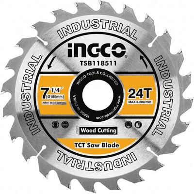 INGCO TSB118511 185mm 24T Lama da sega circolare - Taglio legno INGCO TSB118511 185mm 24T Lama da sega circolare - Taglio legno