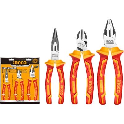 Set di pinze isolate Ingco HIKPS28318 - Attrezzi per elettricisti ad alta tensione Set di pinze isolate Ingco HIKPS28318 - Attrezzi per elettricisti ad alta tensione