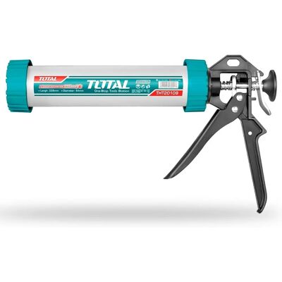 Pistola per silicone TOTAL TOOLS in alluminio - 235mm, Serie Industriale Pistola per silicone TOTAL TOOLS in alluminio - 235mm, Serie Industriale