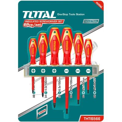 TOTAL-TOOLS Zestaw 6 Izolowanych Śrubokrętów - Screwdriver Set TOTAL-TOOLS Zestaw 6 Izolowanych Śrubokrętów - Screwdriver Set