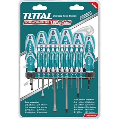 Total Schraubenzieher-Set - 18-teiliges Profi-Werkzeug Total Schraubenzieher-Set - 18-teiliges Profi-Werkzeug