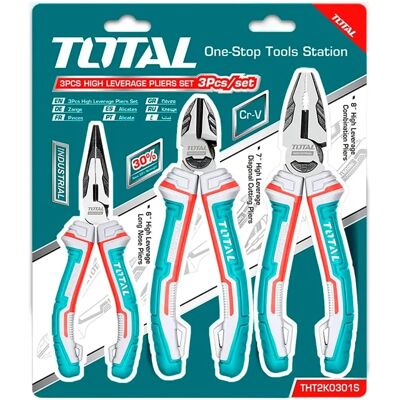 Set di 3 pinze TOTAL - Strumenti industriali Set di 3 pinze TOTAL - Strumenti industriali