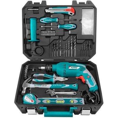 TOTAL Kit Trapano 650W - 101 Accessori in Valigetta TOTAL Kit Trapano 650W - 101 Accessori in Valigetta
