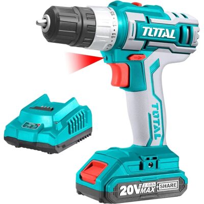 Total 20V Set Trapano e Cacciavite - 2000mAh, 45Nm Total 20V Set Trapano e Cacciavite - 2000mAh, 45Nm