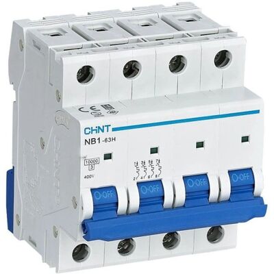 CHINT - NB1-4-32D10 - 4P 32A - Kredsløbsafbryder CHINT - NB1-4-32D10 - 4P 32A - Kredsløbsafbryder