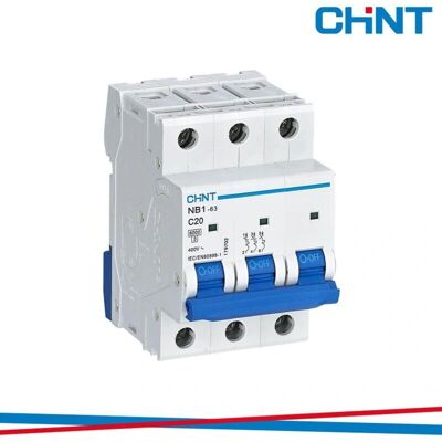 Chint 3P 50A 6kA Disjoncteur - IP20 - Publicité Chint 3P 50A 6kA Disjoncteur - IP20 - Publicité