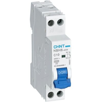 CHINT - NBH8-40H/C10-1PN-6 - 1P+N - 10A - Circuit Breaker - Publicité CHINT - NBH8-40H/C10-1PN-6 - 1P+N - 10A - Circuit Breaker - Publicité