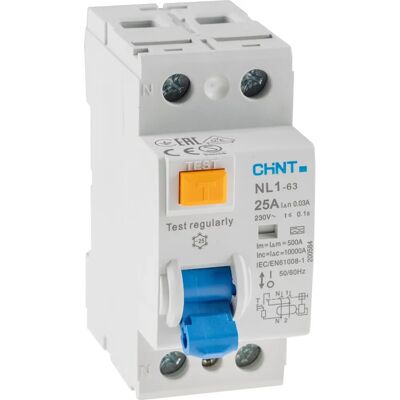 Chint 200584 Residual Current Circuit Breaker - 2-Pole 25A Chint 200584 Residual Current Circuit Breaker - 2-Pole 25A