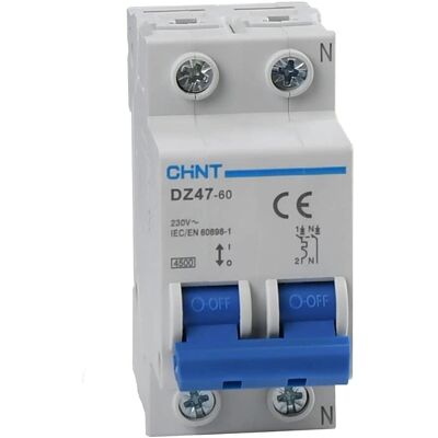 CHINT DZ47-60 Leitungsschutzschalter - 10A 2 Module Typ C CHINT DZ47-60 Leitungsschutzschalter - 10A 2 Module Typ C