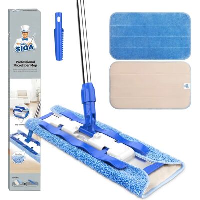 Mop de microfibra Siga - Ferramenta de limpeza profissional Mop de microfibra Siga - Ferramenta de limpeza profissional