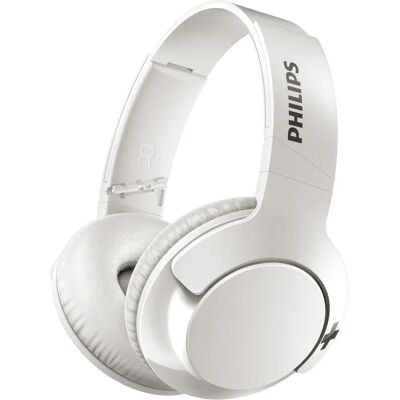 Fones de ouvido sem fio Philips Bass+ SHB3175 - Branco - Fones Bluetooth Over-Ear Fones de ouvido sem fio Philips Bass+ SHB3175 - Branco - Fones Bluetooth Over-Ear
