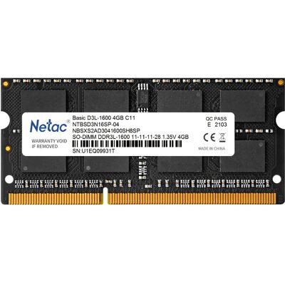 Netac Basic DDR3L-1600 4G C11 - Modulo di memoria Netac Basic DDR3L-1600 4G C11 - Modulo di memoria