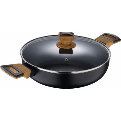 Bergner Casserole Antiadhésive Ø28cm avec Couvercle - Ustensiles de cuisine Bergner Casserole Antiadhésive Ø28cm avec Couvercle - Ustensiles de cuisine