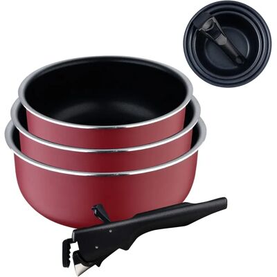 Bergner Set aus 3 Aluminium-Induktionspfannen - Abnehmbarer Griff Bergner Set aus 3 Aluminium-Induktionspfannen - Abnehmbarer Griff