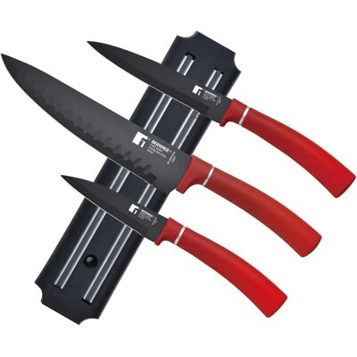 BERGNER CLASSIQUE BG Rotes Edelstahlbesteck-Set - 4 Stück BERGNER CLASSIQUE BG Rotes Edelstahlbesteck-Set - 4 Stück