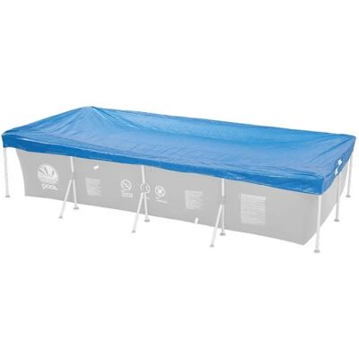 Couverture de Piscine 258x179 cm - Avec Cordons et Ropes - Publicité Couverture de Piscine 258x179 cm - Avec Cordons et Ropes - Publicité