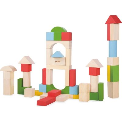 Classic World Holzbausteine - 50 Stück - Bauklötze für Kinder Classic World Holzbausteine - 50 Stück - Bauklötze für Kinder