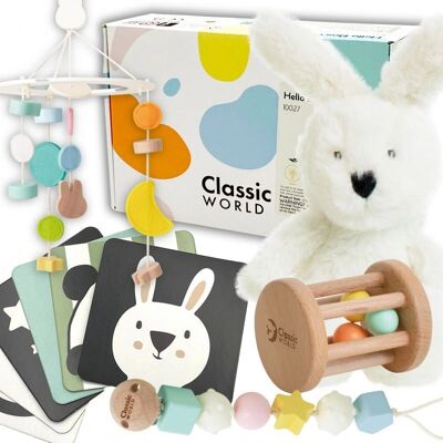 Classic World Baby Geschenkset - 5-in-1 Spielzeug für 0-6 Monate Classic World Baby Geschenkset - 5-in-1 Spielzeug für 0-6 Monate