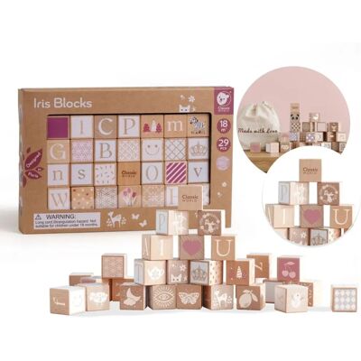 Classic World Holz Iris Blöcke - 29 Stück Mehrfarbig Classic World Holz Iris Blöcke - 29 Stück Mehrfarbig