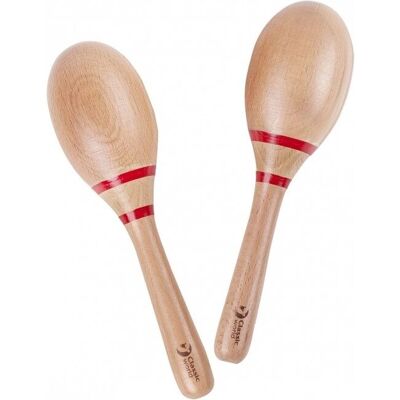 Classic World Holz Maracas - Rot - Musikinstrument Classic World Holz Maracas - Rot - Musikinstrument
