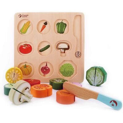 Puzzle di Verdure da Tagliare Classic World - Giocattolo Educativo in Legno Puzzle di Verdure da Tagliare Classic World - Giocattolo Educativo in Legno