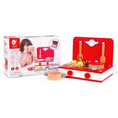 Classic World Rote Holzküche 2in1 Set 22 Elemente Classic World Rote Holzküche 2in1 Set 22 Elemente