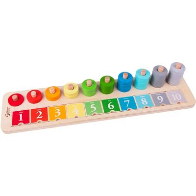 Classic World Holz Stapelteller - Lernen Zahlen & Farben - Ab 3 Jahre Classic World Holz Stapelteller - Lernen Zahlen & Farben - Ab 3 Jahre