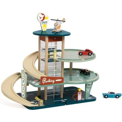 Classic World Vintage Garage - Mehrfarbige Spielzeuggarage Classic World Vintage Garage - Mehrfarbige Spielzeuggarage