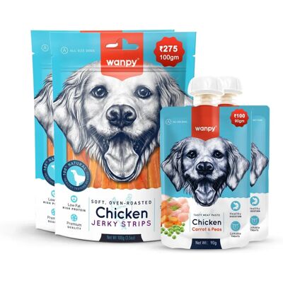 Wanpy Kip Jerky Staven - Hondensnacks Wanpy Kip Jerky Staven - Hondensnacks