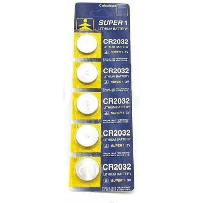 Piles au lithium CR2032 Tradesor - 3V - Pack de 5 - Publicité Piles au lithium CR2032 Tradesor - 3V - Pack de 5 - Publicité