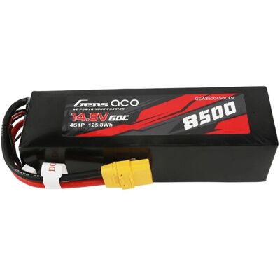 Gens Ace GEA85004S60X9 Lithium RC Batterij - 8500mAh, 14.8V, 60C Gens Ace GEA85004S60X9 Lithium RC Batterij - 8500mAh, 14.8V, 60C