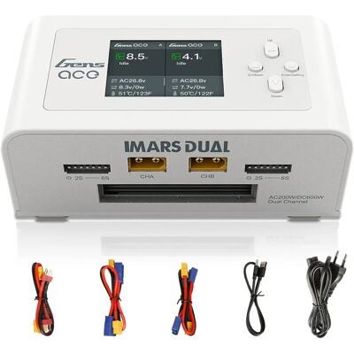 Gens ace GEA200WDUAL-EW - Carregador - Carregamento e descarregamento de duplo canal Gens ace GEA200WDUAL-EW - Carregador - Carregamento e descarregamento de duplo canal