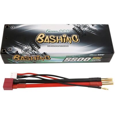 Gens ace GEA55002S60D10 RC accu - 5500mAh, 2S 7.4V, T-plug Gens ace GEA55002S60D10 RC accu - 5500mAh, 2S 7.4V, T-plug