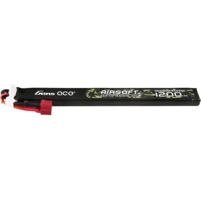 Gens Ace 25C 1200mAh 3S1P 11,1V Batteri till airsoftgevär - Lång storlek Gens Ace 25C 1200mAh 3S1P 11,1V Batteri till airsoftgevär - Lång storlek