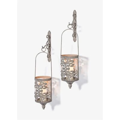 bonprix Wandkerzenhalter mit Patina-Effekt - 4-tlg. Set - Braun bonprix Wandkerzenhalter mit Patina-Effekt - 4-tlg. Set - Braun