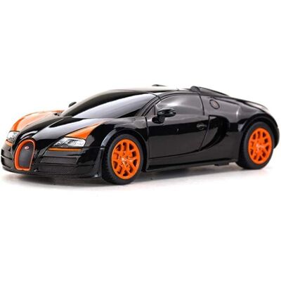 Bugatti Grand Sport Vitesse - Skala 1:24, Pomarańczowy, Wysoka Szczegółowość - Samochód RC Bugatti Grand Sport Vitesse - Skala 1:24, Pomarańczowy, Wysoka Szczegółowość - Samochód RC