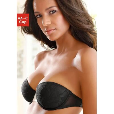 LASCANA Schwarz 80mm Gepolsterte Blumen Spitze Bügel-Bralette - Bralette LASCANA Schwarz 80mm Gepolsterte Blumen Spitze Bügel-Bralette - Bralette