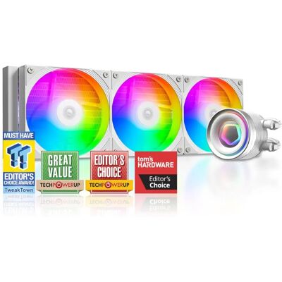 ID-Cooling FX360 INF Fehér CPU Vízhűtő - Kompakt, 360mm Radiátor, ARGB Világítás ID-Cooling FX360 INF Fehér CPU Vízhűtő - Kompakt, 360mm Radiátor, ARGB Világítás