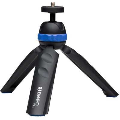 Trépied Benro PP1 - Compact, Réglable, Noir/Bleu Trépied Benro PP1 - Compact, Réglable, Noir/Bleu