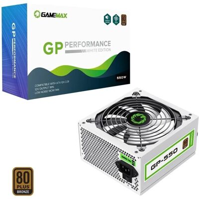 GameMax - GP550 - 550W - White - Power Supply GameMax - GP550 - 550W - White - Power Supply