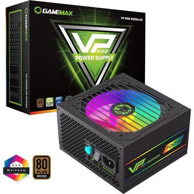 GameMax - VP-Series 700W RGB - Semi-Modular - Power Supply GameMax - VP-Series 700W RGB - Semi-Modular - Power Supply