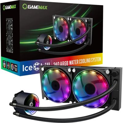 GameMax Ice Chill 240mm ARGB CPU Cooler - Rainbow GameMax Ice Chill 240mm ARGB CPU Cooler - Rainbow